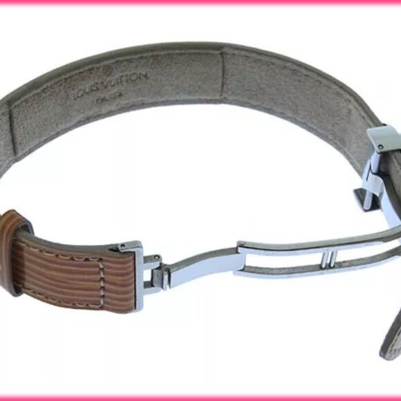 Louis Vuitton Bangle Bracelet Epi Gold Orange Woman Authentic - Picture 5 of 5